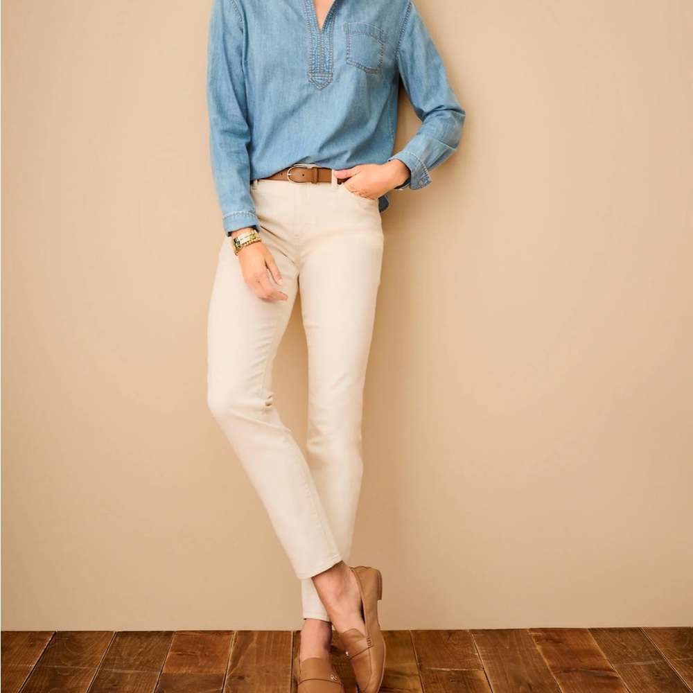 Elegant Talbots Women's Slim Ankle Beige Pants 10P NWT